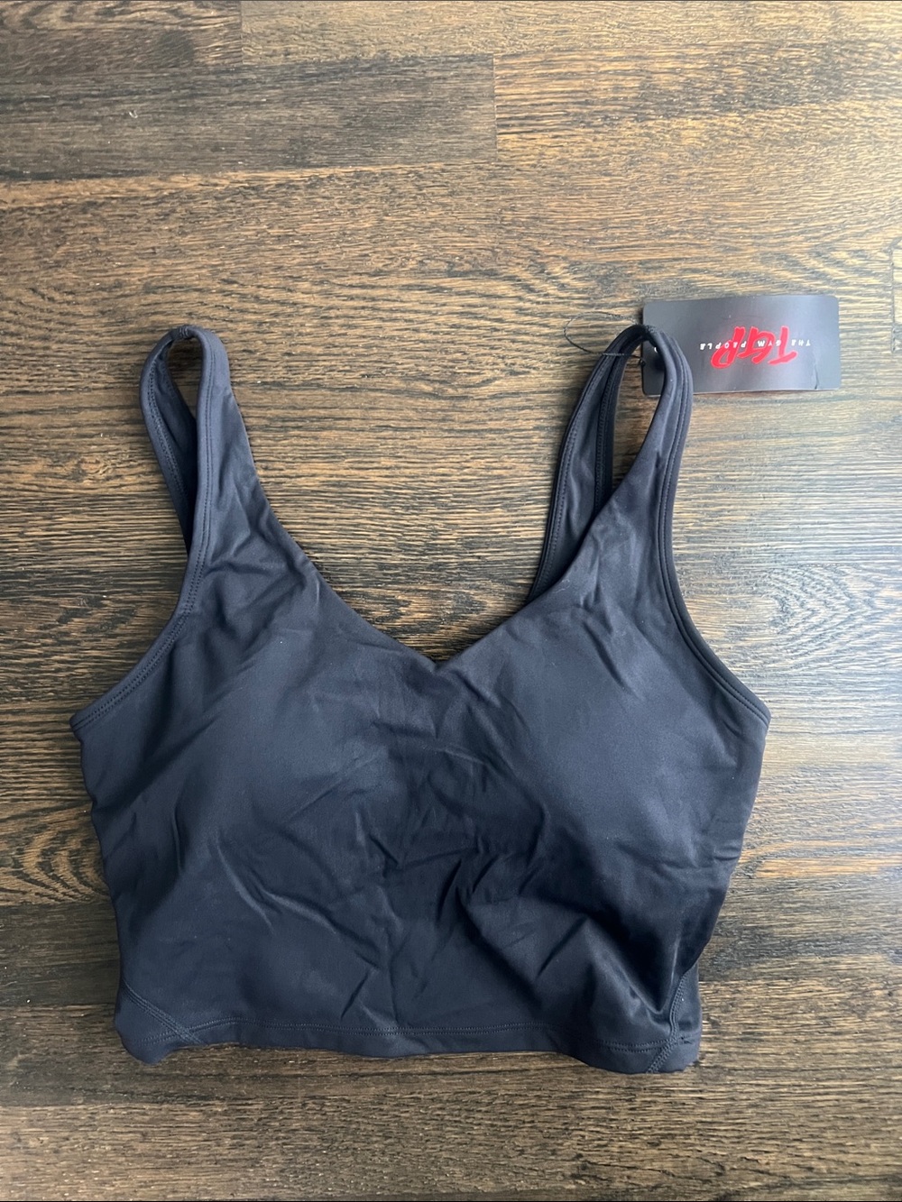 NWT NEW The Gym People Black Bralette Sports Bra Longline Seamless Crop Top | M